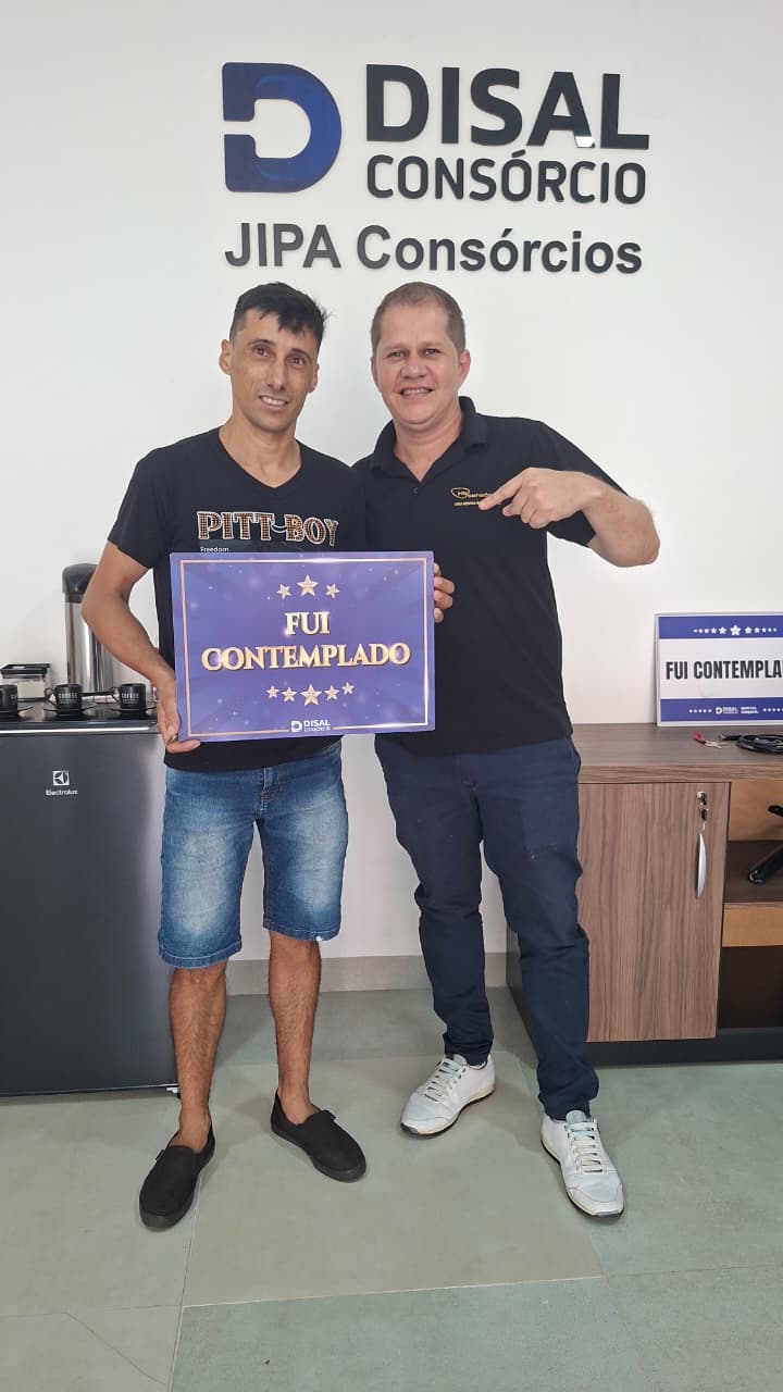 Cliente e representante da JIPA com certificado de contemplação